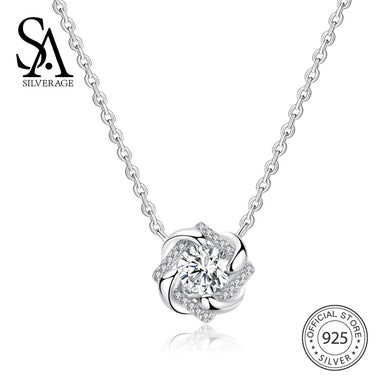925 Sterling Silver Raindrop Chain Necklaces AAA Zirconia Star Necklaces For Woman 925 Silver Necklaces Choker