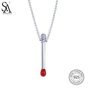 Collana girocollo da donna in argento sterling 925 con tripla usura, collane con smalto rosso, collane a catena con rubini, pendenti, gioielli 
