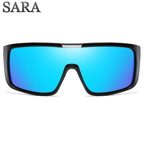 SARA 2023 Sport Sunglasses Men Dragon Sunglass Coating Reflective Mirror Glasses Large-Frame Eyewear Female Shades UV400