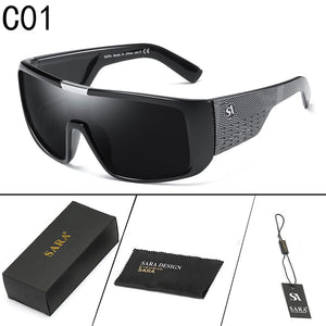 SARA 2023 Sport Sunglasses Men Dragon Sunglass Coating Reflective Mirror Glasses Large-Frame Eyewear Female Shades UV400