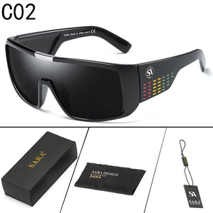 SARA 2023 Sport Sunglasses Men Dragon Sunglass Coating Reflective Mirror Glasses Large-Frame Eyewear Female Shades UV400