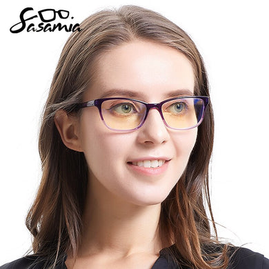 SASAMIA Acetate Eyeglasses Frame Women Designer Brand Glasses Optical Vintage Eyewear Frames Purple Eye Glasses Frames For Women