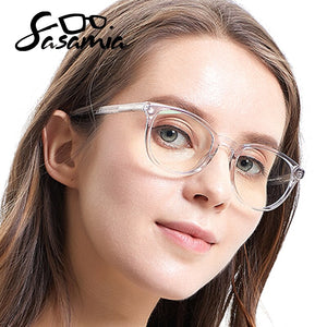 SASAMIA  Transparent Round Glasses Clear Frame Women Spectacle myopia glasses Circle Retro Vintage Women Eyeglass optical