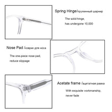 Load image into Gallery viewer, SASAMIA  Transparent Round Glasses Clear Frame Women Spectacle myopia glasses Circle Retro Vintage Women Eyeglass optical