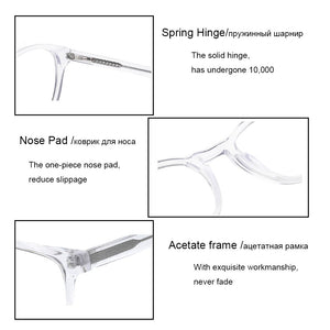 SASAMIA  Transparent Round Glasses Clear Frame Women Spectacle myopia glasses Circle Retro Vintage Women Eyeglass optical