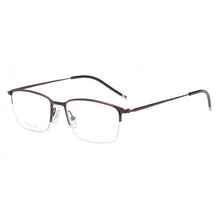 Load image into Gallery viewer, SASAMIA Man Titanium Glasses Frame Rectangle Half Rim Ultralight Men Eyeglasses Frame Male Business Style Eyewear Frames TM18037