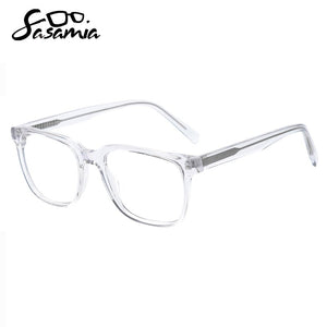 SASAMIA Men Transparent Glasses Frame Myopia Eyeglass Frames Acetate Eyewear Clear Unisex Glasses Frame Optical Frames Fashion