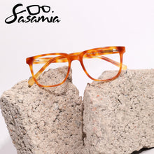 Load image into Gallery viewer, SASAMIA Men Transparent Glasses Frame Myopia Eyeglass Frames Acetate Eyewear Clear Unisex Glasses Frame Optical Frames Fashion