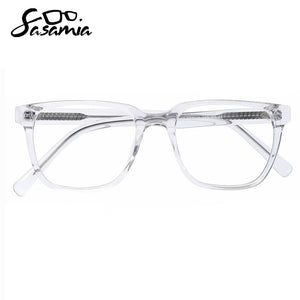 SASAMIA Men Transparent Glasses Frame Myopia Eyeglass Frames Acetate Eyewear Clear Unisex Glasses Frame Optical Frames Fashion