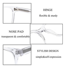 Load image into Gallery viewer, SASAMIA Men Transparent Glasses Frame Myopia Eyeglass Frames Acetate Eyewear Clear Unisex Glasses Frame Optical Frames Fashion
