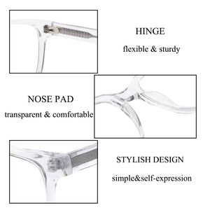 SASAMIA Men Transparent Glasses Frame Myopia Eyeglass Frames Acetate Eyewear Clear Unisex Glasses Frame Optical Frames Fashion