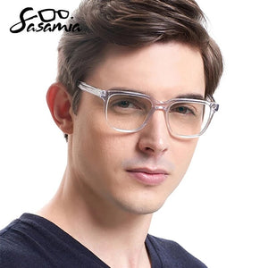 SASAMIA Men Transparent Glasses Frame Myopia Eyeglass Frames Acetate Eyewear Clear Unisex Glasses Frame Optical Frames Fashion