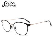 Load image into Gallery viewer, SASAMIA Metal Women Optical Eyewear Frame Stainless Ladies Spectacles Frame Clear Lens Female Frame Optical Prescription Glasses