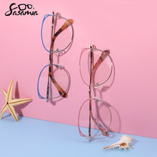 Load image into Gallery viewer, SASAMIA Woman Glasses Frame Metal Eyewear Oval Optical Prescription Glasses with Clear Lens Myopia/Reading Female Eyeglasses3047