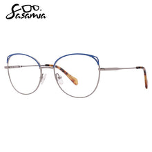 Load image into Gallery viewer, SASAMIA Woman Glasses Frame Metal Eyewear Oval Optical Prescription Glasses with Clear Lens Myopia/Reading Female Eyeglasses3047
