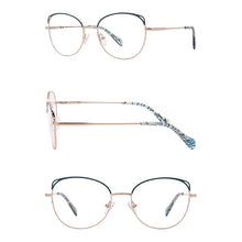 Load image into Gallery viewer, SASAMIA Woman Glasses Frame Metal Eyewear Oval Optical Prescription Glasses with Clear Lens Myopia/Reading Female Eyeglasses3047