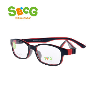 SECG Cute Children Optical Glasses Frame Soft Ultralight Kids Frame Glasses Boys Girls Optic Hyperopia Myopia Strap Prescription