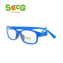Load image into Gallery viewer, SECG Cute Children Optical Glasses Frame Soft Ultralight Kids Frame Glasses Boys Girls Optic Hyperopia Myopia Strap Prescription