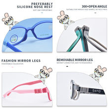 Load image into Gallery viewer, SECG Detachable Round Kids Optical Frame Children Frames Spectacles Food Grade  Material Retainer Strap Prescription Lunettes