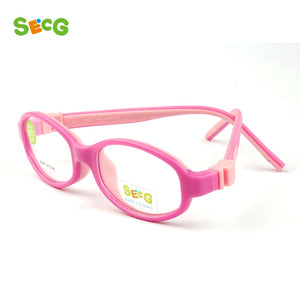SECG Detachable Solid Baby Kids Optical Glasses Frames Myopia Diopter Soft Flexible   Children Frames Eyewear Frames Lunette