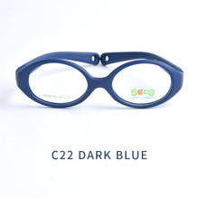 Load image into Gallery viewer, SECG Myopia Optical Round Children Glasses Frame Solid TR90 Rubber Diopter Transparent Kids Glasses Flexible Soft Eyewear