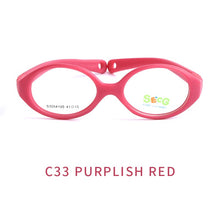 Load image into Gallery viewer, SECG Myopia Optical Round Children Glasses Frame Solid TR90 Rubber Diopter Transparent Kids Glasses Flexible Soft Eyewear
