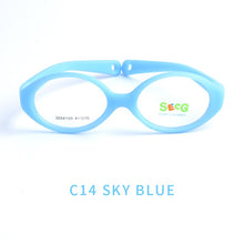 Load image into Gallery viewer, SECG Myopia Optical Round Children Glasses Frame Solid TR90 Rubber Diopter Transparent Kids Glasses Flexible Soft Eyewear