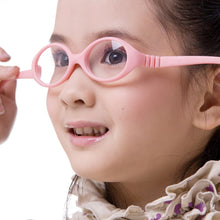Load image into Gallery viewer, SECG Myopia Optical Round Children Glasses Frame Solid TR90 Rubber Diopter Transparent Kids Glasses Flexible Soft Eyewear