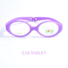 Load image into Gallery viewer, SECG Myopia Optical Round Children Glasses Frame Solid TR90 Rubber Diopter Transparent Kids Glasses Flexible Soft Eyewear