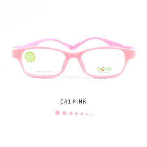 SECG Optical Children Glasses Frame TR90 Silicone Glasses Children Flexible Protective Kids Glasses Diopter Eyeglasses Rubber
