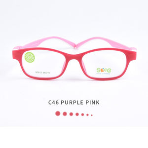 SECG Optical Children Glasses Frame TR90 Silicone Glasses Children Flexible Protective Kids Glasses Diopter Eyeglasses Rubber