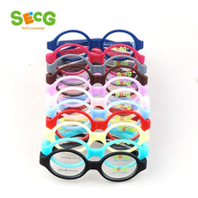 Load image into Gallery viewer, SECG Round Flexible Optical Children Glasses Plastic Frame Unisex TR90 Kids Glasses Myopia for Sight Kids Eyewear Spectacles