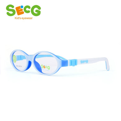 SECG Round Soft Flexible Children Frame Baby Cute Detachable Prescription Glasses for Sight Myopia Frame Gafas Spectacles