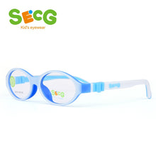 Load image into Gallery viewer, SECG Round Soft Flexible Children Frame Baby Cute Detachable Prescription Glasses for Sight Myopia Frame Gafas Spectacles