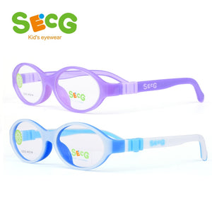 SECG Round Soft Flexible Children Frame Baby Cute Detachable Prescription Glasses for Sight Myopia Frame Gafas Spectacles