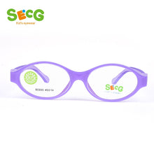 Load image into Gallery viewer, SECG Round Soft Flexible Children Frame Baby Cute Detachable Prescription Glasses for Sight Myopia Frame Gafas Spectacles