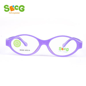SECG Round Soft Flexible Children Frame Baby Cute Detachable Prescription Glasses for Sight Myopia Frame Gafas Spectacles