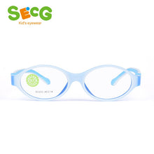 Load image into Gallery viewer, SECG Round Soft Flexible Children Frame Baby Cute Detachable Prescription Glasses for Sight Myopia Frame Gafas Spectacles