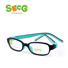 Load image into Gallery viewer, SECG Square Detachable Soft Kids Glasses Frame Flexible Students Solid Silicone Children Glasses Optical Eyeglasses Lunette