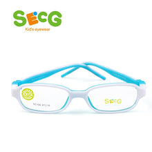Load image into Gallery viewer, SECG Square Detachable Soft Kids Glasses Frame Flexible Students Solid Silicone Children Glasses Optical Eyeglasses Lunette