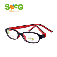 Load image into Gallery viewer, SECG Square Detachable Soft Kids Glasses Frame Flexible Students Solid Silicone Children Glasses Optical Eyeglasses Lunette