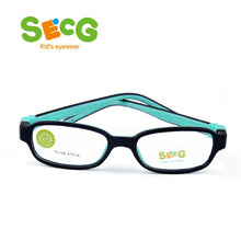 Load image into Gallery viewer, SECG Square Detachable Soft Kids Glasses Frame Flexible Students Solid Silicone Children Glasses Optical Eyeglasses Lunette