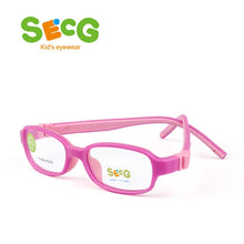 Load image into Gallery viewer, SECG Square Detachable Soft Kids Glasses Frame Flexible Students Solid Silicone Children Glasses Optical Eyeglasses Lunette