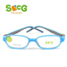 Load image into Gallery viewer, SECG Square Detachable Soft Kids Glasses Frame Flexible Students Solid Silicone Children Glasses Optical Eyeglasses Lunette