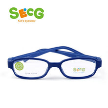 Load image into Gallery viewer, SECG Square Detachable Soft Kids Glasses Frame Flexible Students Solid Silicone Children Glasses Optical Eyeglasses Lunette