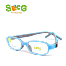 Load image into Gallery viewer, SECG Square Detachable Soft Kids Glasses Frame Flexible Students Solid Silicone Children Glasses Optical Eyeglasses Lunette