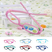 Load image into Gallery viewer, SECG Square Detachable Soft Kids Glasses Frame Flexible Students Solid Silicone Children Glasses Optical Eyeglasses Lunette