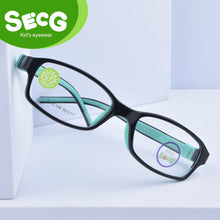 Load image into Gallery viewer, SECG Square Solid Detachable Kids Glasses Frame Flexible TR90 Silicone Children Glasses Eyeglasses Frame Prescription Lunette