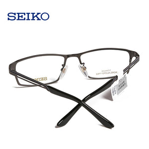 SEIKO Titanium Glass Frame for Men Optical Pure Titanium Rectangle Square Prescription Glasses Frame HC1009