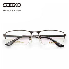 Load image into Gallery viewer, SEIKO Titanium Optical Glasses Frame for Men Myopia Progressive Half Rimless Glasses Frame for Prescription HC1010
